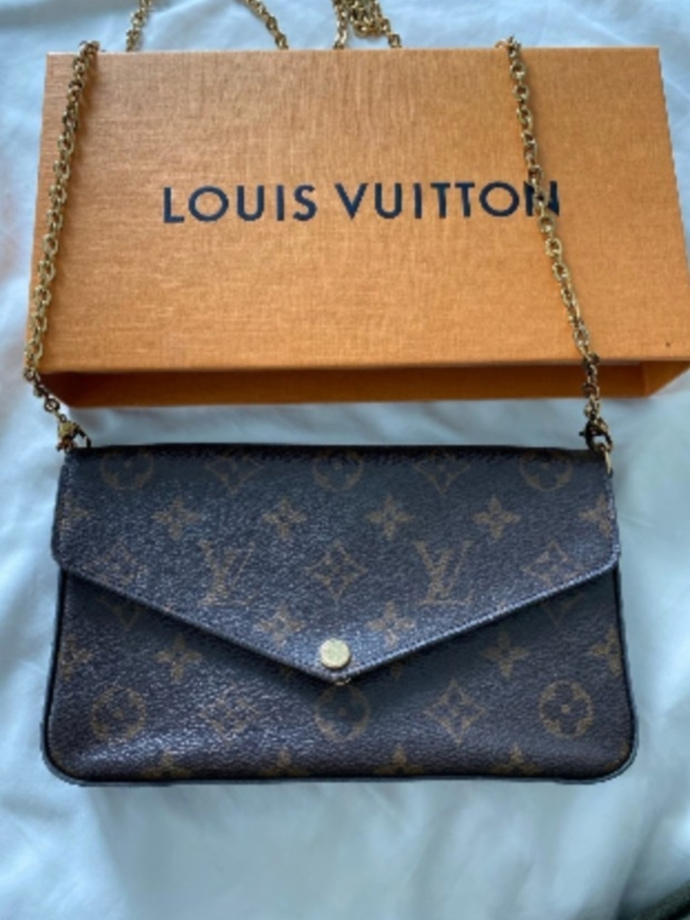 Lv Crossbody Envelope Bag in Brown